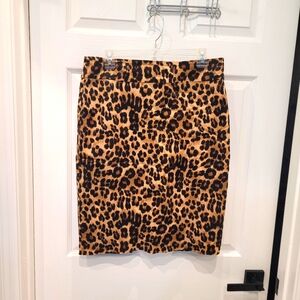 Cheetah pattern pencil skirt knee length by Charter Club 10